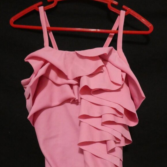 Pink Ruffle Tiered One Piece Swimsuit | size 6 girls - Picture 5 of 11